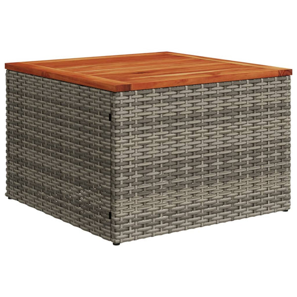 11-tlg. Garten Sofagarnitur Grau Poly Rattan