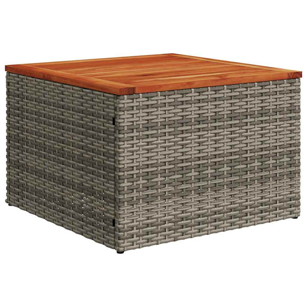 11-teiliges Gartensofa-Set Grau Polyrattan
