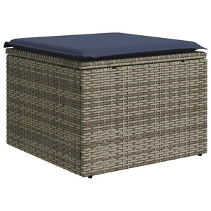 Gartensofa Set, 12-teilig, Grau Polyrattan