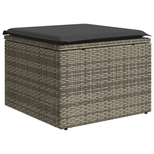 vidaXL 13-piece Garden Sofa Set with Cushions Grey Poly Rattan