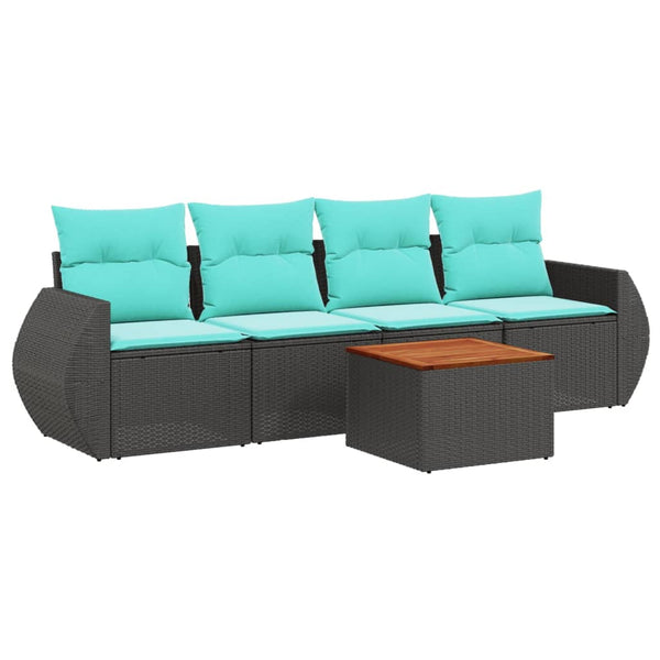 5-teiliges Gartensofa-Set mit Kissen