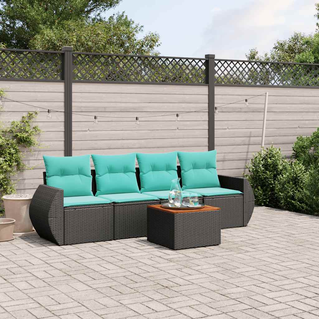 5-teiliges Gartensofa-Set mit Kissen