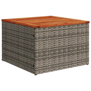 6-teiliges Gartensofa-Set Grau Polyrattan