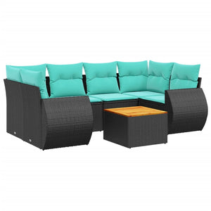 7-teiliges Gartensofa-Set mit Kissen