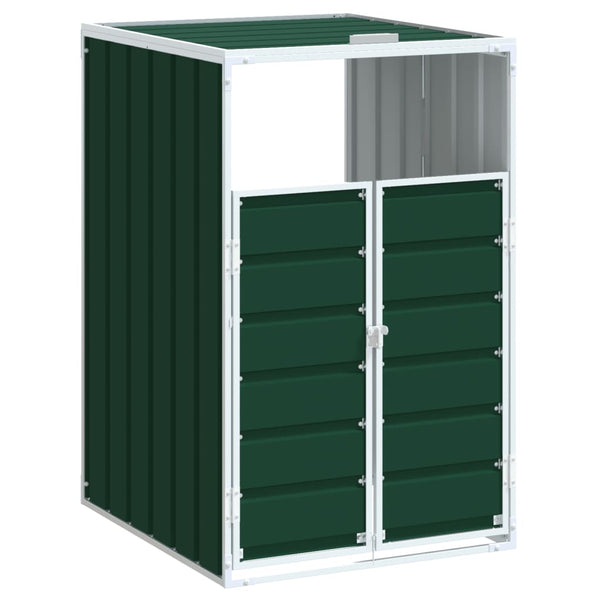Mülltonnenbox für 1 Tonne Grün Stahl 72x81x115 cm