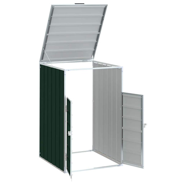 Mülltonnenbox für 1 Tonne Grün Stahl 72x81x115 cm