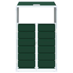 Mülltonnenbox für 1 Tonne Grün Stahl 72x81x115 cm