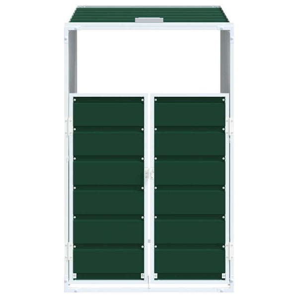 Mülltonnenbox für 1 Tonne Grün Stahl 72x81x115 cm
