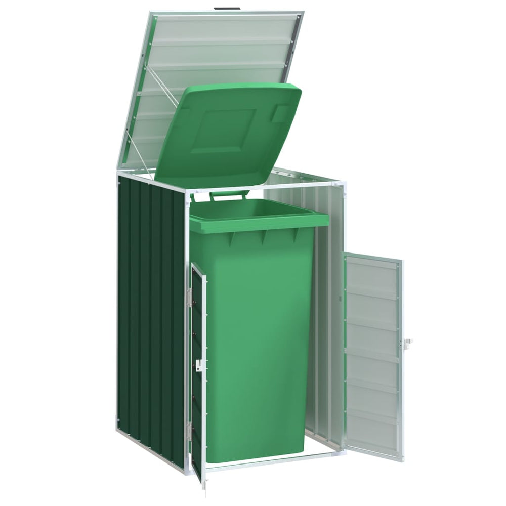 Mülltonnenbox für 1 Tonne Grün Stahl 72x81x115 cm