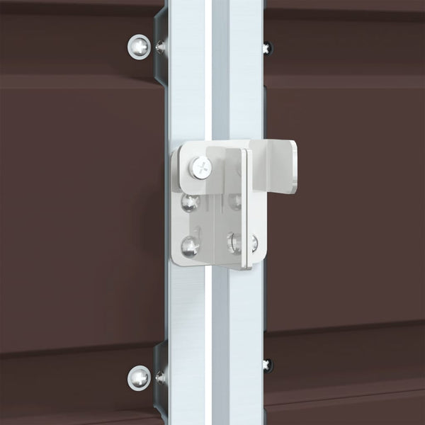 Mülltonnenbox für 1 Tonne, Stahl Braun