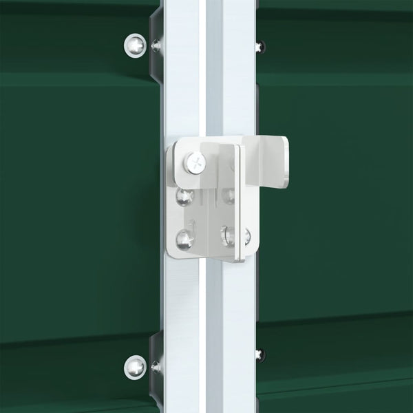 vidaXL Cache-poubelle pour 2 poubelles vert 144x81x113 cm acier