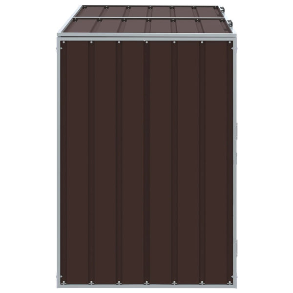 Mülltonnenbox für 2 Tonnen Braun