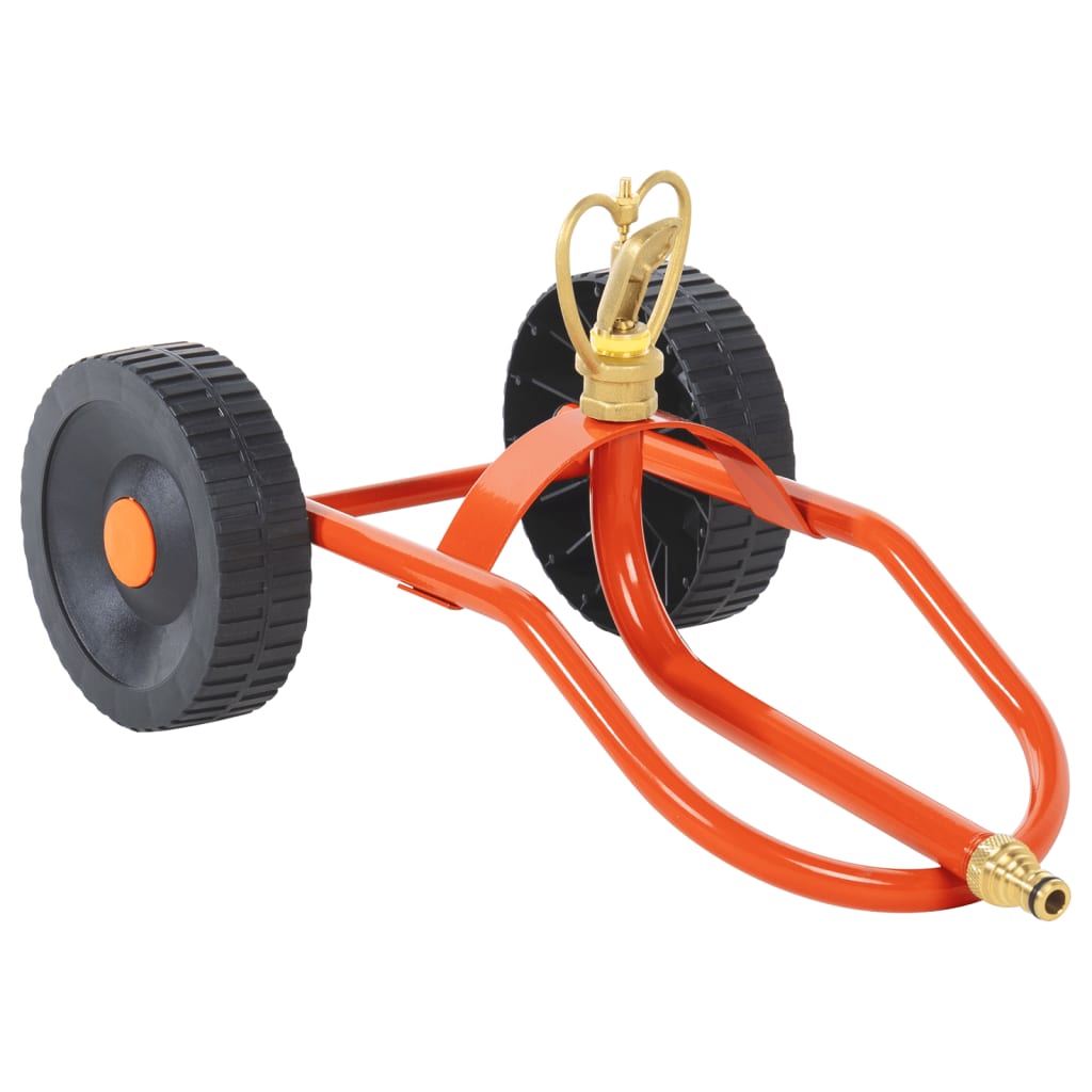 Sprinkler Schlitten mit Rädern, Stahl Rot