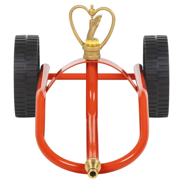 Sprinkler Schlitten mit Rädern, Stahl Rot