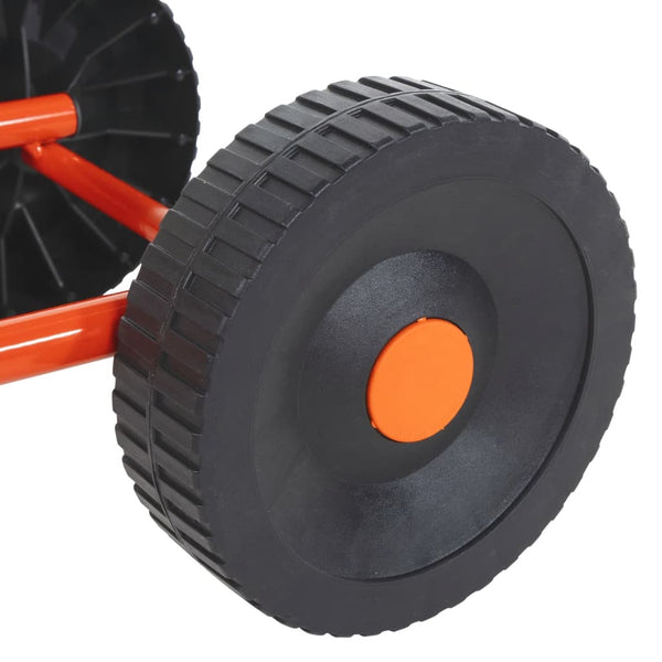 Sprinkler Schlitten mit Rädern, Stahl Rot