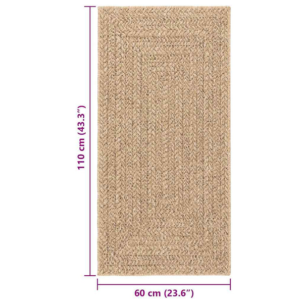 Teppich ZIZUR 60x110 cm Jute-Optik