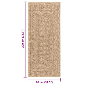 Teppich ZIZUR 80x200 cm Jute-Optik