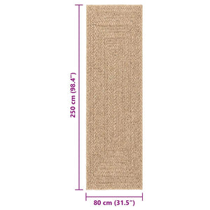Teppich ZIZUR 80x250 cm Jute-Optik