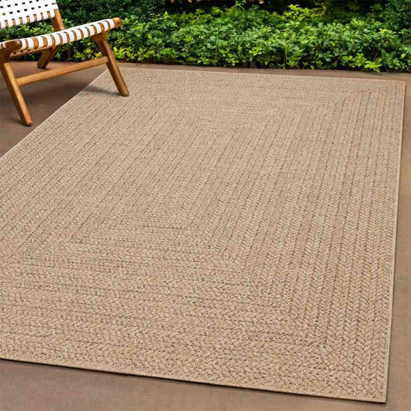 ZIZUR Teppich 120x120 cm Jute-Optik