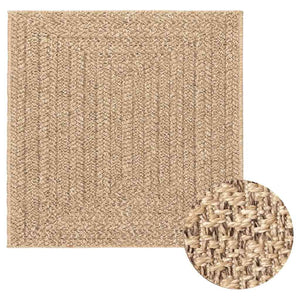 ZIZUR Teppich 240x240 cm Jute-Optik