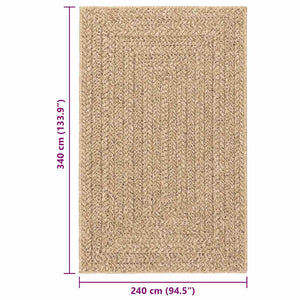 Teppich ZIZUR 240x340 cm Jute-Optik