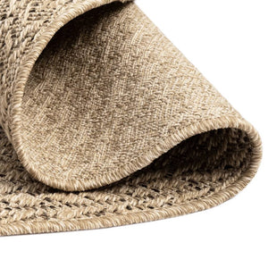Runder Teppich ZIZUR, Ø 200cm, Jute-Optik