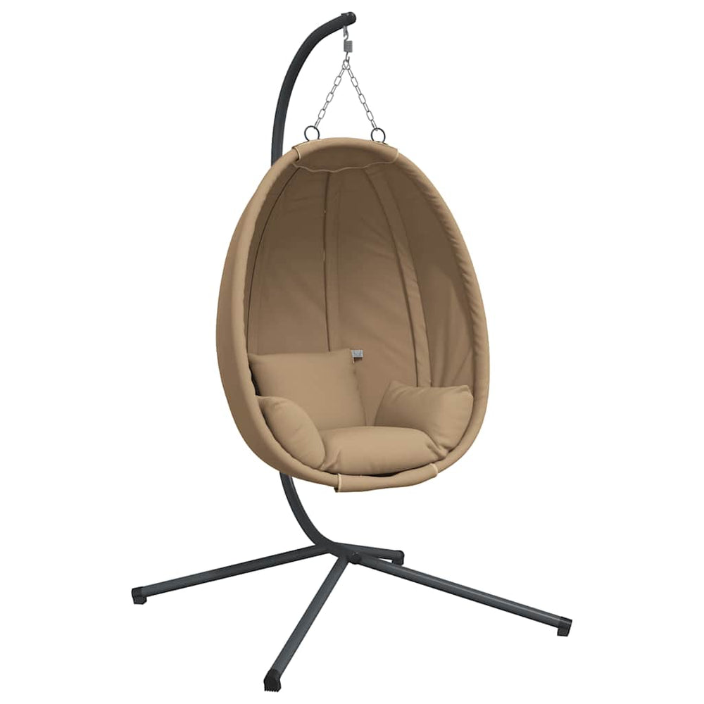 Hängesessel Ei-Design mit Ständer Taupe