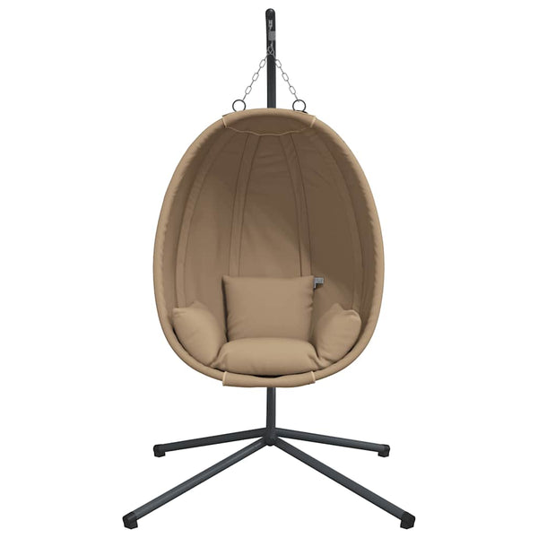 Hängesessel Ei-Design mit Ständer Taupe