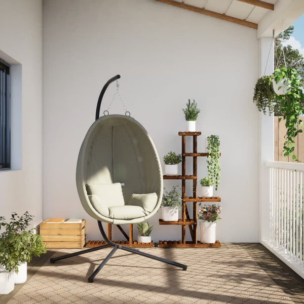 Hängesessel Ei-Design mit Ständer, Beige