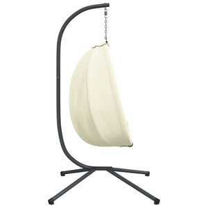 Hängesessel Ei-Design mit Ständer, Beige