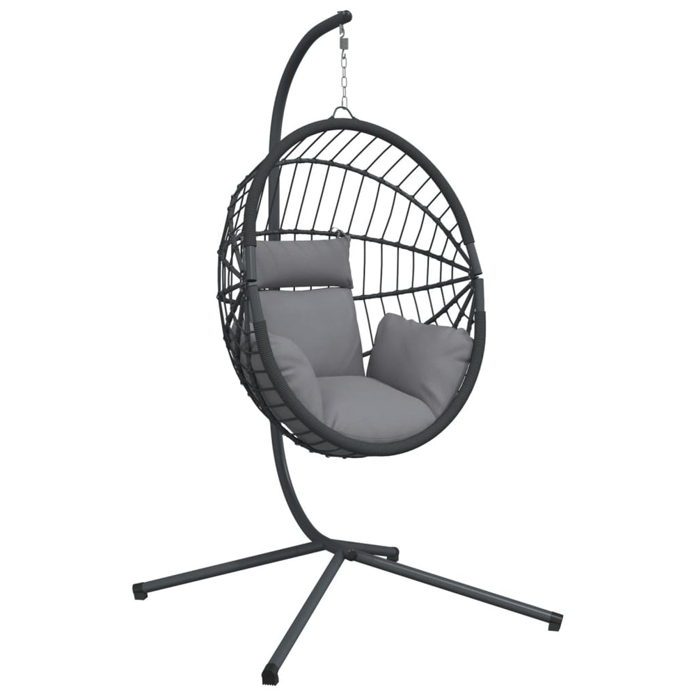 Hänge-Ei-Sessel mit Ständer, Grau