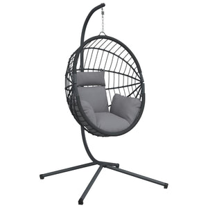 Hänge-Ei-Sessel mit Ständer, Grau