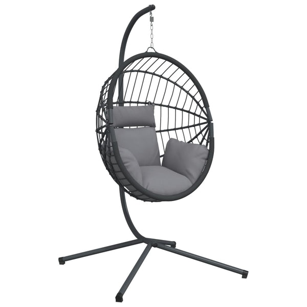 Hänge-Ei-Sessel mit Ständer, Grau