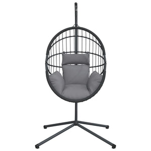Hänge-Ei-Sessel mit Ständer, Grau