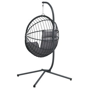 Hänge-Ei-Sessel mit Ständer, Grau