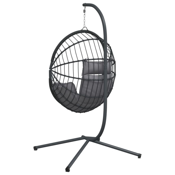 Hänge-Ei-Sessel mit Ständer, Grau