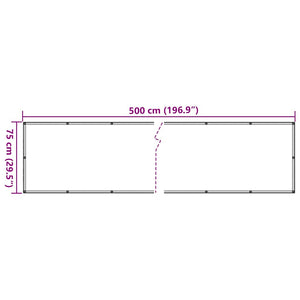 Grauer Balkon Sichtschutz PVC 500x75 cm