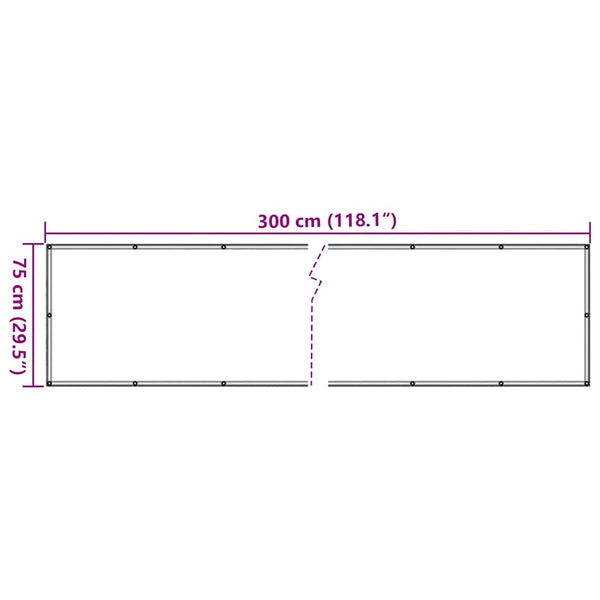 Balkon Sichtschutz Creme 300x75 cm PVC