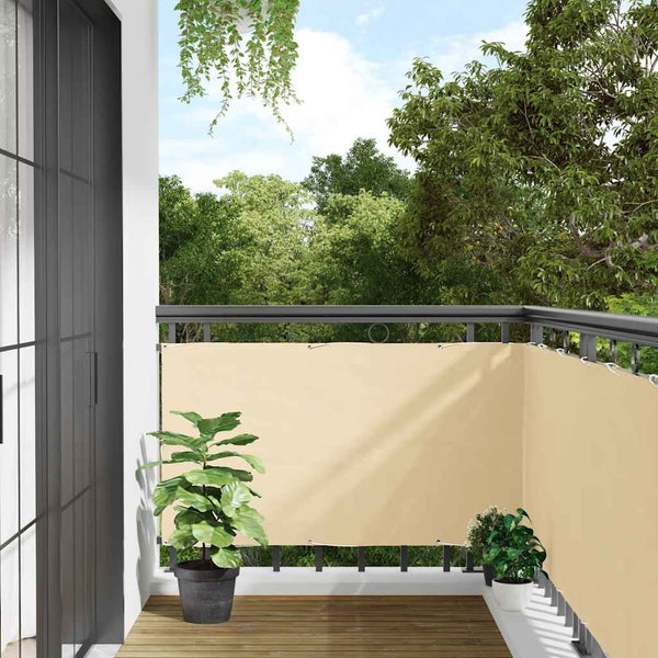 Balkon Sichtschutz Creme 300x75 cm PVC