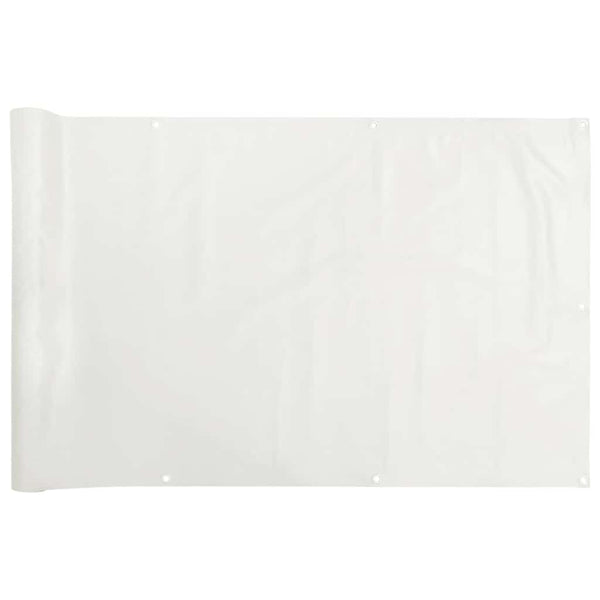 Balkon Sichtschutz Weiß 300x75 cm PVC