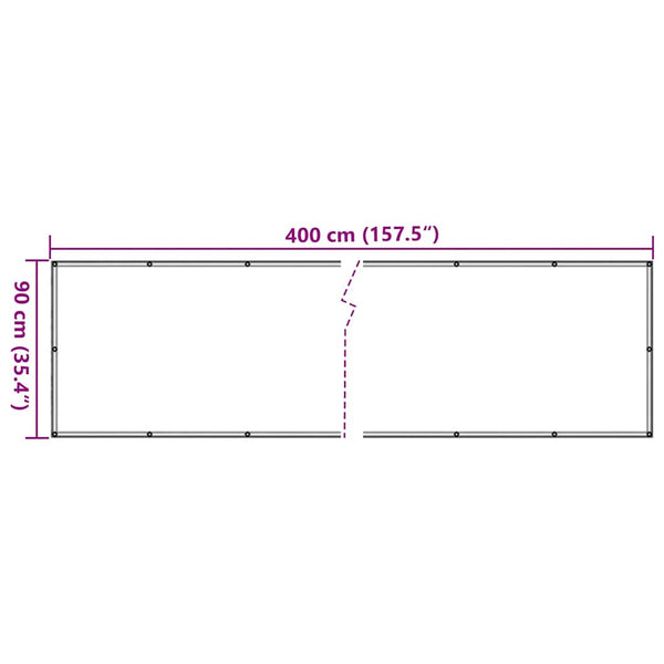 Anthrazit Balkon Sichtschutz PVC 400x90 cm