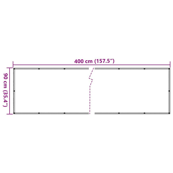 Balkon Sichtschutz Grau 400x90 cm PVC
