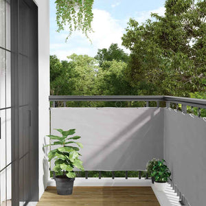 Balkon Sichtschutz Grau 400x90 cm PVC