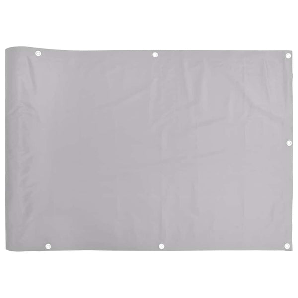 Grauer Balkon Sichtschutz PVC 500x90 cm