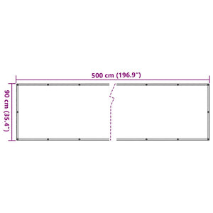 Grauer Balkon Sichtschutz PVC 500x90 cm