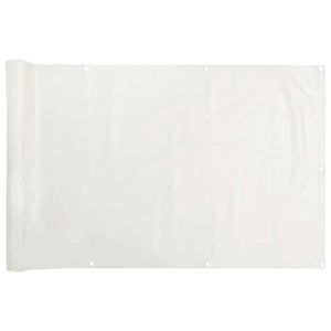 Balkon Sichtschutz Weiß 400x90 cm PVC