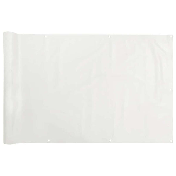 Balkon Sichtschutz Weiß 400x90 cm PVC