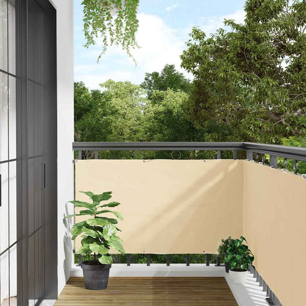 Balkon Sichtschutz Creme 300x120 cm PVC