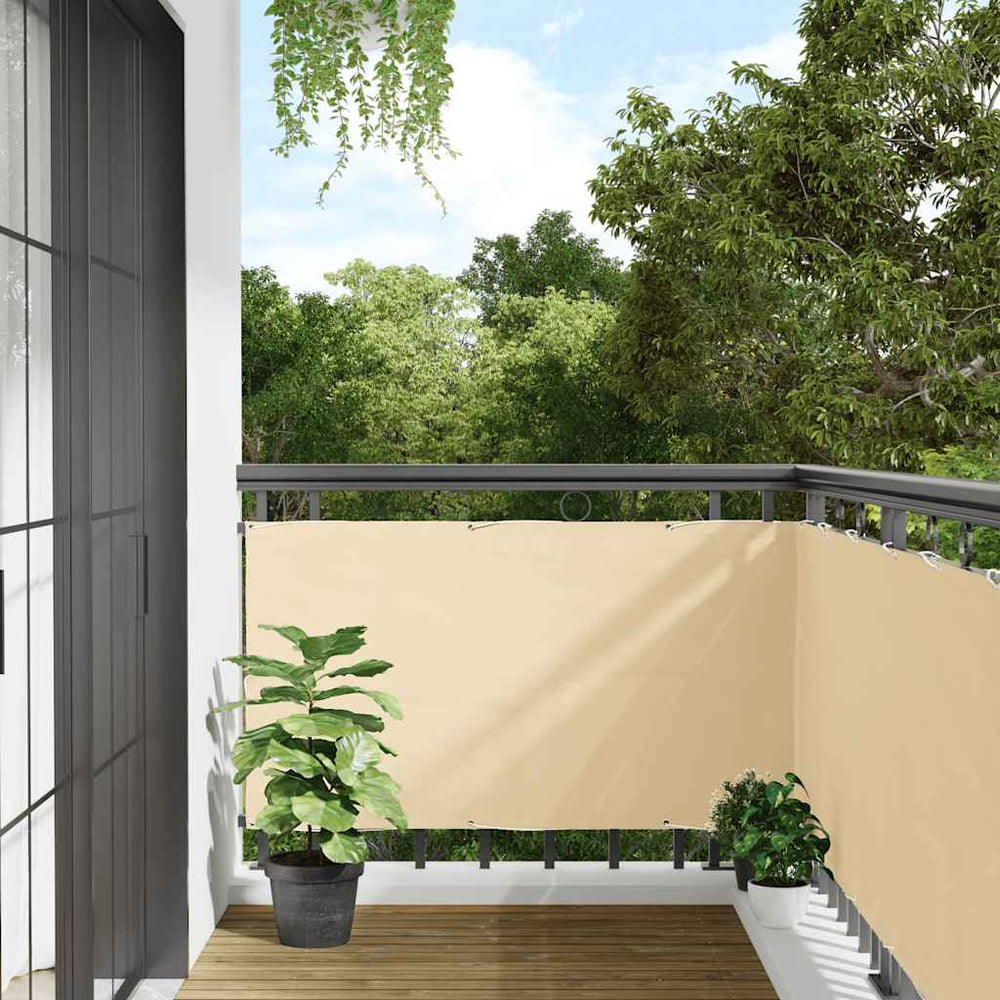 Balkon Sichtschutz Creme 400x120 cm PVC