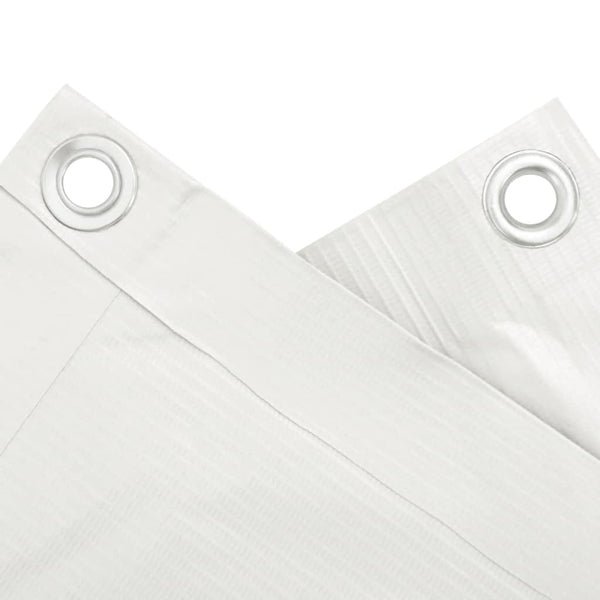 Balkon Sichtschutz Weiß 300x120 cm PVC